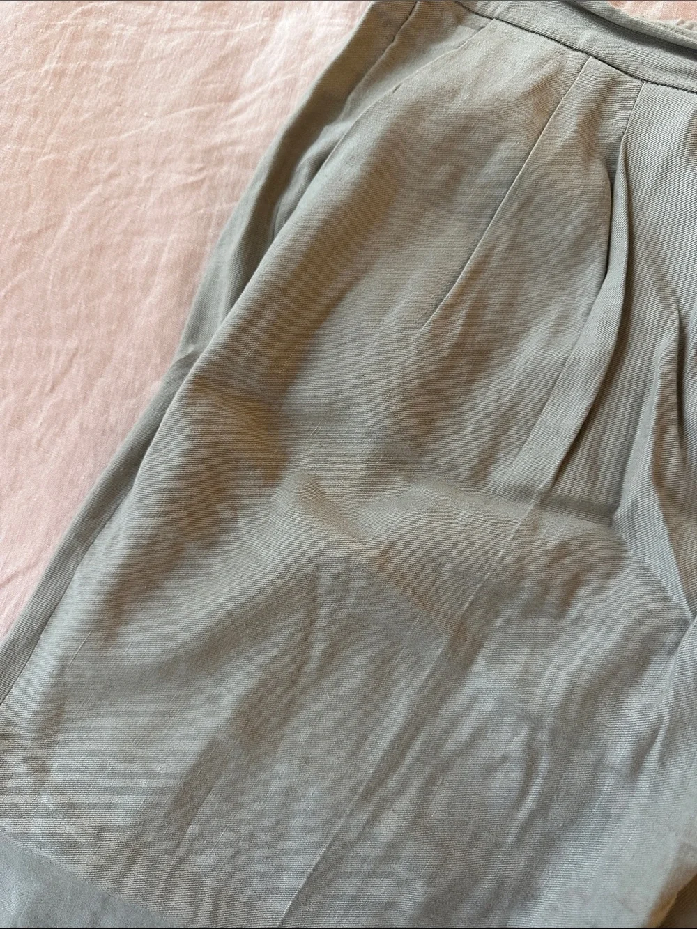 Women’s grey/beige linen Pleated Dress Pants